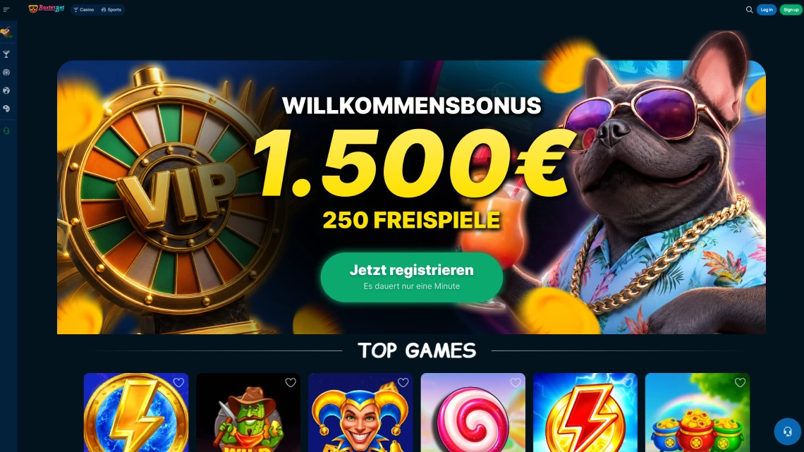 Baxterbet ᐉ Offizielle Seite mit 4.500€+400FS Bonus